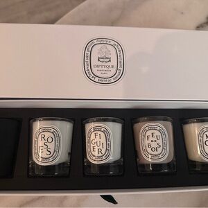 Diptyque Candle Set with Black and White Packaging